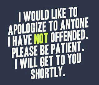 apologize not offended