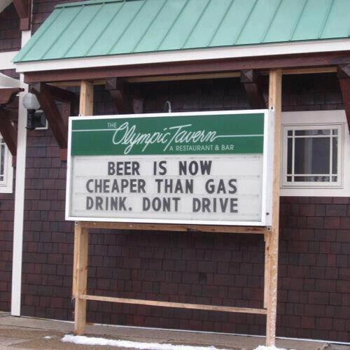 beer cheaper gas