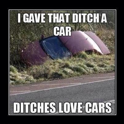 ditches love cars