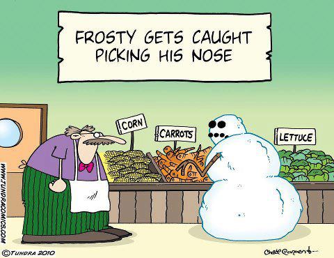 frosty picks his nose