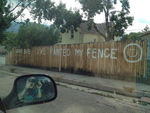 painted fence