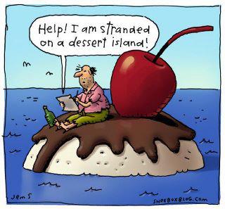stranded dessert island