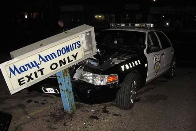 1 irony police car donuts FB X