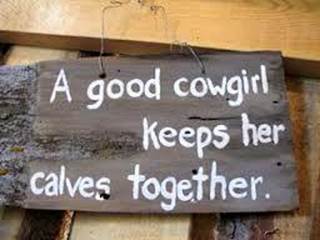 cowgirl calves together X