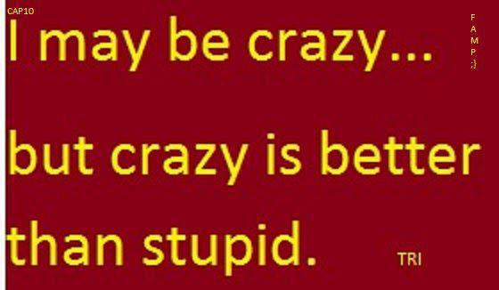 crazy better than stupid X