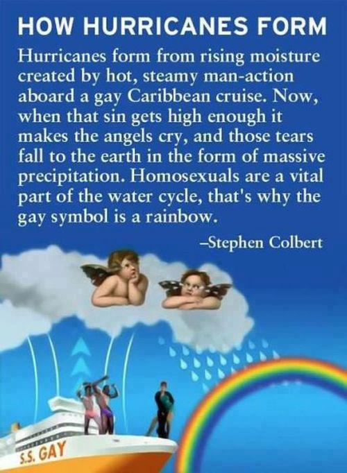 hurricanes caused by gays