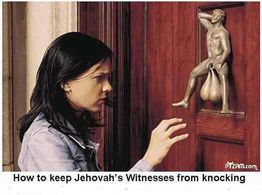 Jehvah witness doorknocker X
